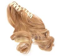 GATHINESS Extensión de Cabello Coleta Rizada Pinza, Postizo de Caballo Corto Ondulado, Fibra Resistente al Calor, Color Caqui, para Mujeres y Niñas, Festivales y Cosplay