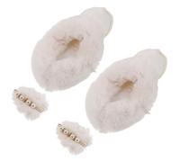 GATHINESS Forro Extraíble de Felpa Gruesa para Zapatos de Invierno Blancos Aislamiento Térmico y Protección contra Viento para Mujer en Casa