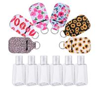 GATHINESS Fundas Rellenables para Botellas de Mano de 30ml Portátiles Plástico Neopreno Juego de 12 Ideales para Guardar Perfume en Viajes en Viajes