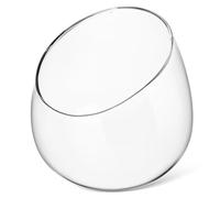 GATHINESS Jarrón de Vidrio Diseño Simple y Elegante Boca Inclinada Maceta Pequeña Versátil Vista Clara para Suculentas y Plantas para Escritorio y Jardín