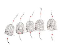 GATHINESS Jaula Trampa y Estructura Soldada Tapa de Resorte de Acero Inoxidable Roja, Resistente y Portátil para Pesca Adecuado para Anguilas y Camarones en Pesca