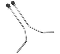 GATHINESS Juego de 2 Patas Ajustables para Bombo, Base de Pata de Suelo de Acero Plateado, Soporte de Montaje para Batería y Percusión, Accesorios para Instrumentos Musicales, Uso