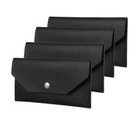 GATHINESS Juego de 4 Sobres para Ahorrar Dinero Reutilizables de Pu Impermeables y Resistentes al Desgarro, Cartera Compacta y Elegante para Viajes y Gestión Familiar