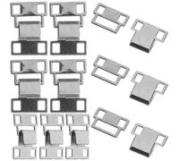 GATHINESS Juego de Costura 10 Pcs Ganchos Metálicos para Pantalones Cierre Gancho y Ojo Color Gris Oscuro para Ropa Accesorios de Costura Manualidades