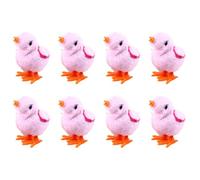 GATHINESS Juguete de Peluche Pollito para Gatos Mecanismo de Cuerda, 8 Piezas, Material Plástico y Felpa, Adecuado para Estimular el Juego Instinto Natural Color Aleatorio