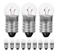 GATHINESS Luz indicadora bombilla pequeña casquillo E10 6V 50 unidades para kit de ciencias y experimentos DIY en educación primaria
