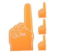 GATHINESS Mano de Espuma Número 1 para Apoyo y Animación, 4 Piezas Ligeras y Portátiles en Color Naranja, Adecuado para Eventos Deportivos y Actividades Escolares