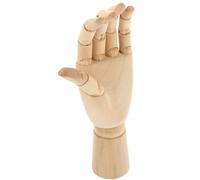 GATHINESS Mano de Madera Articulada Izquierda 10 Pulgadas Articulaciones Flexibles para Dibujo Artístico y Decoración de Escritorio, Accesorio Funcional para Artistas y Diseñadores