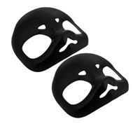 GATHINESS Máscara de Cabeza de Disfraz de Gato Halloween 2piezas Plástico | Calavera Realista, Abertura para Respirar, Superficie Pintable, para Fotos y Fiestas Temáticas, Negro