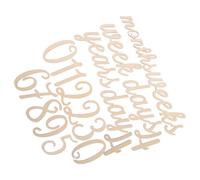 GATHINESS Milestone de Cumpleaños para Ñiño de Madera Beige Números y Letras para Organizar Historia de Crecimiento y Fácil Identificación
