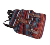 GATHINESS Mochila Bohemia para Mujer Cordón Ajustable, Estilo Étnico Vintage, Gran Capacidad, Patrón de Cuadros Rojo, Bolso Mochila Tipo Cubo Adecuado para Escuela y Uso Diario