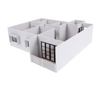 GATHINESS Modelo de Apartamento 1:50 en Blanco Sección Visible, Material Abs y Acrílico, Kit para Proyectos de Distribución de Habitaciones y Tareas