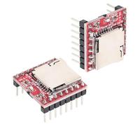 GATHINESS Módulo Reproductor de Música Mini Mp3 Rojo para Proyectos de Audio con Reproducción Local y Desarrollo Independiente, Incluye 2 Unidades de Plástico y Componentes Electrónicos