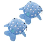 GATHINESS Monedero de Tiburón de Felpa para Mujer, Compacto y Portátil, Cremallera, Diseño Artístico y Almacenamiento Multifuncional, Paquete de 2 Piezas Adecuado para Obsequio