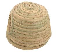 GATHINESS Nido para Conejos Pequeño de Hierba Tejida a Mano, Cama para Hámster y Conejillo de Indias, Casa Interior para Mascotas Pequeñas, Cabaña Decorativa de Césped Natural