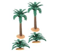 GATHINESS Palmeras Artificiales Miniatura 4 Piezas PVC Realistas para Decoración de Micropaisajes y Bricolaje, Modelos de Palmeras en Miniatura para Hogar y Jardín, Adorno Liviano