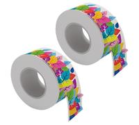 GATHINESS Pegatina de Borde de Dibujos Animados Autoadhesivo 2 Rollos Borde Recortado, Pvc Adhesivo para Tablón de Anuncios, Pizarra, Papel y Puertas, Decoración de Ventanas y Tablones