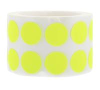 GATHINESS Pegatinas Decorativas Amarillas de Papel Redondas Fluorescentes y Fáciles de Usar, 1000 Unidades para Álbumes de Recortes para Scrapbooking y Fiestas