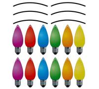 GATHINESS Pegatinas Magnéticas Reflectantes de Bombilla 3D para Automóviles y Puertas de Garaje Set de 18 Piezas 12 Bombillas Grandes y 6 Líneas Imanes para Decoración Exterior