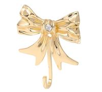 GATHINESS Perchero de Pared Colgador con Diseño de Moño Grande Dorado de Metal Gancho Decorativo en Forma de Moño para Toallas y Utensilios de Cocina, Salón y Dormitorio