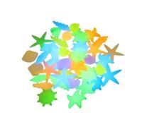 GATHINESS Piedras Decorativas Luminosas para Acuario, Grava Fluorescente para Peceras, 50 Unidades, Resina Segura para Agua Dulce y Salada, Decoración Temática Marina Color Color Aleatorio