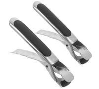 GATHINESS Pinzas de Elevación Antideslizantes de Acero Inoxidable para Platos Calientes y Bandejas, 2 Piezas, Accesorio Resistente para Manipulación en Cocina y Vaporera