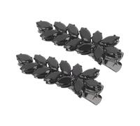 GATHINESS Pinzas Pelo para Boda Circonitas de Cobre en Forma de Hoja, Agarre Seguro y Diseño Elegante en Color Negro, Pack de 2 Piezas para Novias y Fiestas