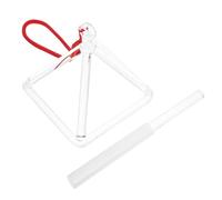 GATHINESS Pirámide Instrumento de Terapia de Sonido Musical para Meditación de 4 Pulgadas de Cuarzo with Mazo de Percusión para Relajación Profunda