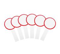 GATHINESS Pizarra Portátil de Borrado en Seco 10x20 Cm, 6 Unidades Círculo Rojo, Tablero de Puntuación para Jueces y Votaciones, Material de Oficina para Deportes y Actividades al Aire