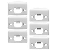 GATHINESS Placa de Cerrojo Color Plata de Acero Inoxidable 6 Piezas Resistente al Óxido y Fuerte para Refuerzo y Protección de Puertas de Garaje