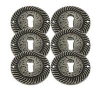 GATHINESS Placas Decorativas Ovaladas Resistentes y Elegantes 6 Piezas de Aleación de Zinc Estilo Vintage Retro para Cerraduras para Muebles y Cajones
