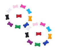 GATHINESS Placas para Perros y Gatos en Aleación de Aluminio Forma de Hueso, 40 Piezas Ligeras para Grabado Personalizado y Uso en Paseos al Aire Libre