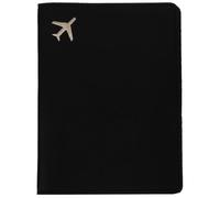 GATHINESS Porta Pasaporte para Viajar de PU Negro, Protector de Pasaporte Portátil Fina Elaboración, Funda Multifuncional para Documentos de Viaje y Licencia