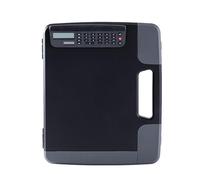 GATHINESS Portapapeles Multifuncional A4 con Calculadora y Organizador de Archivos en Plástico Pp Negro para Oficina y Negocios con Bolsillo Multiusos