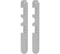 GATHINESS Regla de Distancia Pupilar Color Plata de Aluminio Alta Precisión y Doble Escala para Medición Exacta de Pupilas en Óptica, Paquete de 2 Piezas