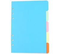 GATHINESS Separadores de Hojas Sueltas de Papel A7 Coloridos 6 Agujeros para Archivadores, 5 Piezas Superficies Lisas para Papelería Escolar y Oficina en Casa