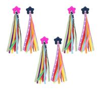 GATHINESS Serpentina para Manillar de Bicicleta Infantil 3 Pares Cinta Decorativa de Colores Puntos y Estrellas para Scooters y Bicicletas de Accesorios Seguro y Duradero