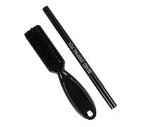 GATHINESS Set Cuidado de Vello Facial Lápiz y Cepillo Negro para Bigote y Vello, Herramienta Abs para Coloreado Uniforme y Dibujo de Forma, Adecuado para Hombres
