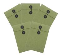 GATHINESS Sobres Vintage de Papel Kraft de Color Verde Oscuro 23x16 Cm, Pack de 5 Unidades Cierre de Cordón para Cartas, Invitaciones y Almacenamiento Seguro de Documentos