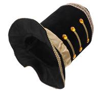 GATHINESS Sombrero Cascanueces de Navidad Negro de Franela, Estilo Vintage | Decoración para Árbol, Foto Prop, Look Coordinado, para Disfraces y Escenas Breves
