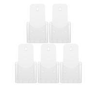 GATHINESS Soporte de Folletos de Pared Acrílico A4 Tri-fold, Organizador de Documentos Versátil Diseño Moderno y Ensamblaje Simple para Materiales Escolares y Presentaciones, Pack de 5