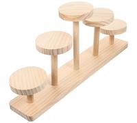 GATHINESS Soporte de Madera Multifuncional para Joyas y Tartas Diseño Escalonado de Dos Niveles, Esquinas Curvas y Exhibición Estable para Mostradores y Tiendas