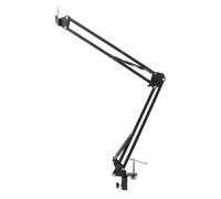 GATHINESS Soporte Metálico Brazo de Tijera Suspensión Doble para Cámara Web Abrazadera Ajustable y Articulaciones Móviles para Escritorio en Tiendas y Estaciones de TV