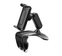 GATHINESS Soporte para teléfono de Coche ABS con Clip rotatorio, Montaje Sencillo sin Herramientas, diseño Compacto para salpicadero y Espejo retrovisor, Uso Horizontal y Vertical