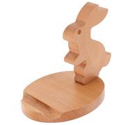 GATHINESS Soporte para Teléfono Móvil de Madera Forma de Conejo, Diseño Adorable Borde Liso y Redondeado, Adecuado para Oficina y Protección del Dispositivo