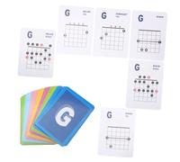 GATHINESS Tabla de Acordes de Guitarra Eléctrica y Acústica de 49 Piezas en Papel Estucado Póster Plegable para Práctica y Entrenamiento Guía Visual Principiantes Adecuado para