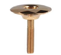 GATHINESS Tapa de Horquilla de Bicicleta, Tornillo Tapa del Auricular de Aleación de Aluminio Dorado, Ligera, Resistente Presión Deformación, para Bicicleta de Montaña y Carretera