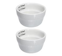 GATHINESS Taza de Café de Cerámica 200 Ml 2 Piezas Escala Medidora, Apta para Líquidos y Desayuno, Vajilla Práctica para Cocina y Uso Infantil