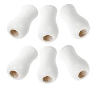 GATHINESS Tiradores de Cordón Extremos del Cordón de Tracción Blanco para Cortinas de Madera 6piezas para Persianas y Decoración Verano Hogar