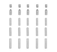 GATHINESS Tornillos de Puente para Bajo Eléctrico y Guitarra, 25 Piezas Plata, Ajuste de Altura, Metal, Medidas m3 x 12/10/8/6/4 mm, Accesorios para Uso en Modificación y Reparación